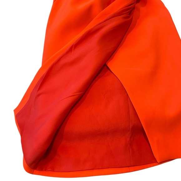 C/MEO Collective Orange Asymmetrical Ruched Midi Dress - Picture 9 of 10